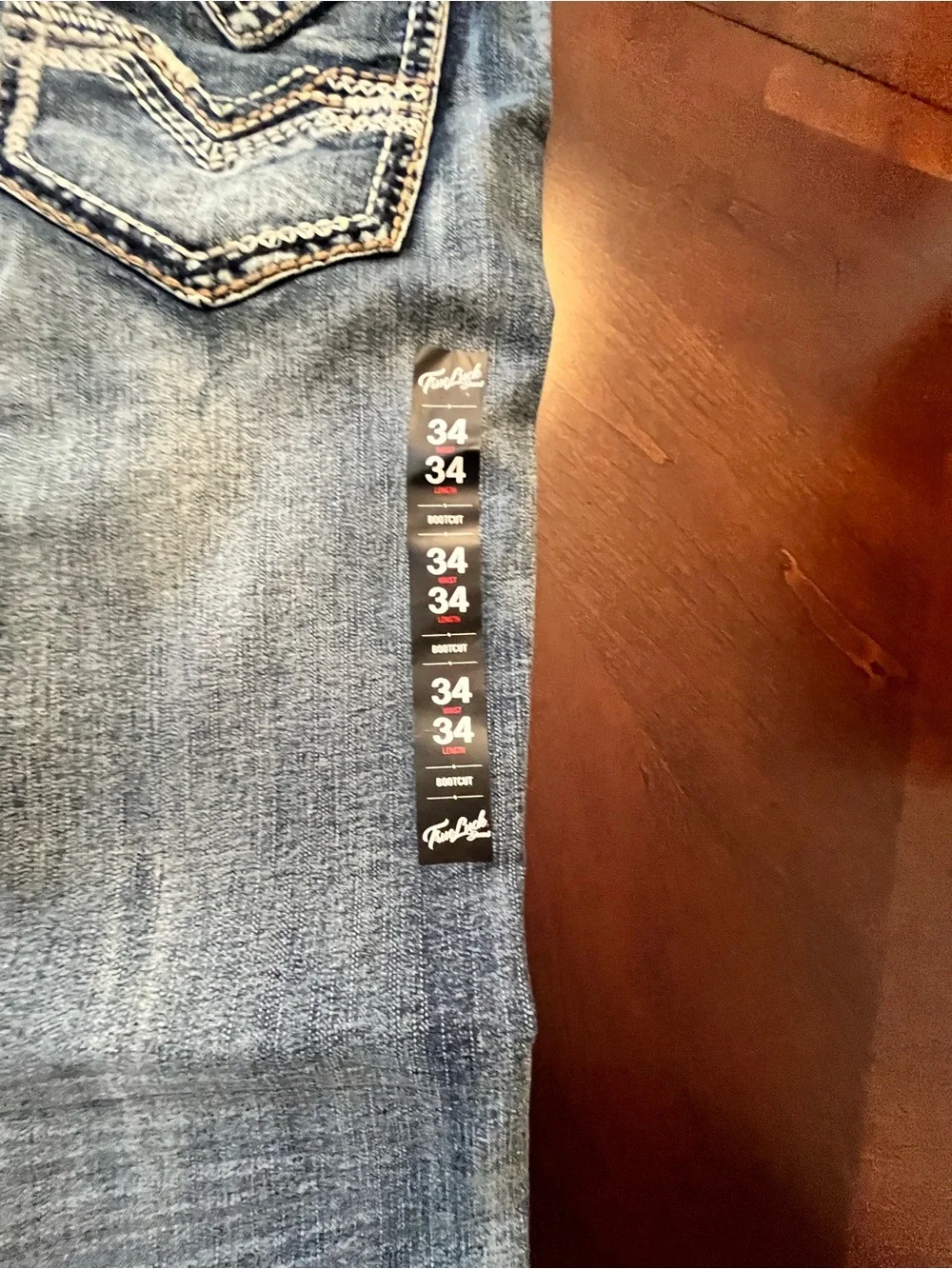 True Luck Men’s Bootcut Jeans — Light Blue Wash NWT